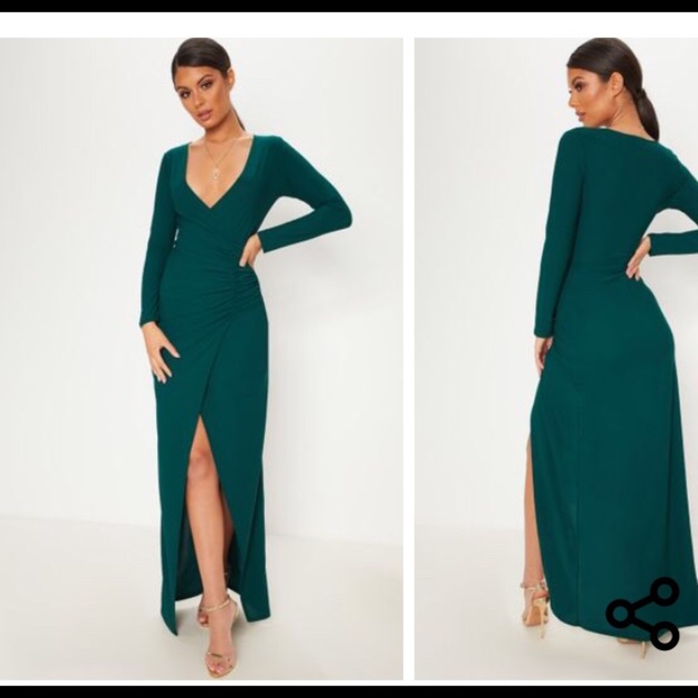 Never Opened Green maxi dress